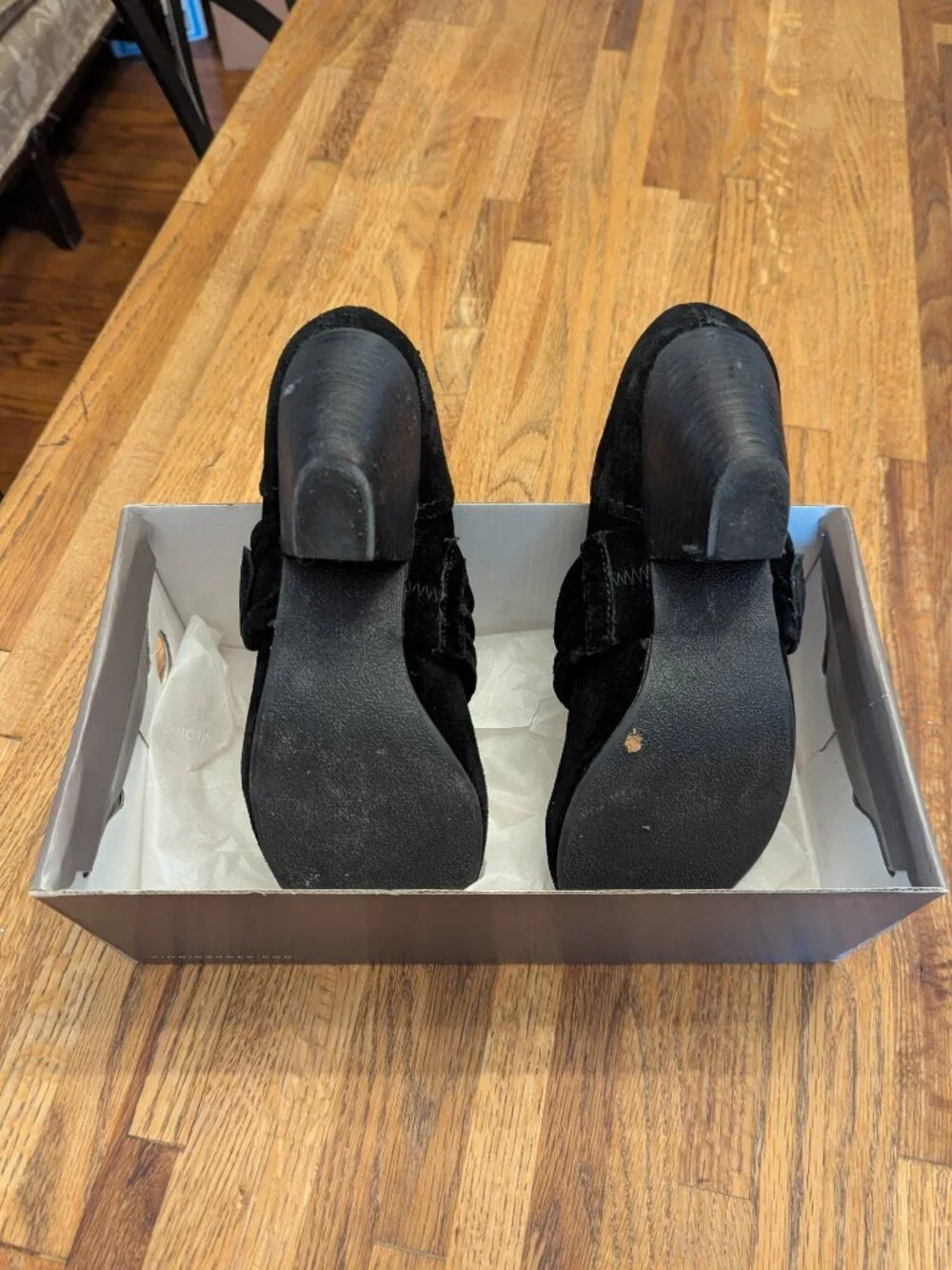 Super Comfy Black Suede Wedge Heel Mary Janes Women's Size 9